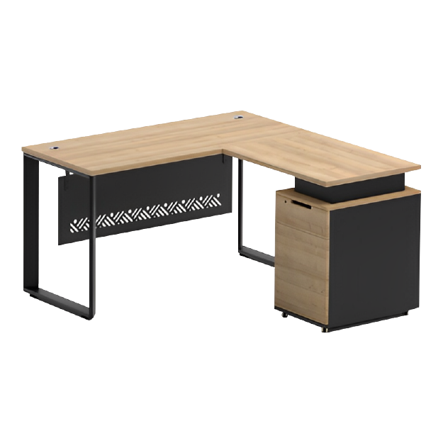 Executive Desk with Cabinet (1.6m)