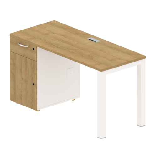EDEN-Single Desk With Left Cabinet 1.2 m.